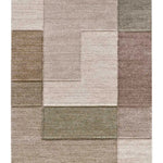 Alfombra geométrica beige y marrón alfombra Teva 44003 Atticgo