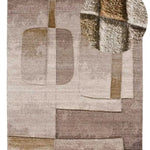 Alfombra geométrica beige y marrón Teva 44009 Atticgo