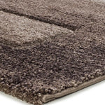 Alfombra geométrica beige y marrón esquina Teva 44009 Atticgo