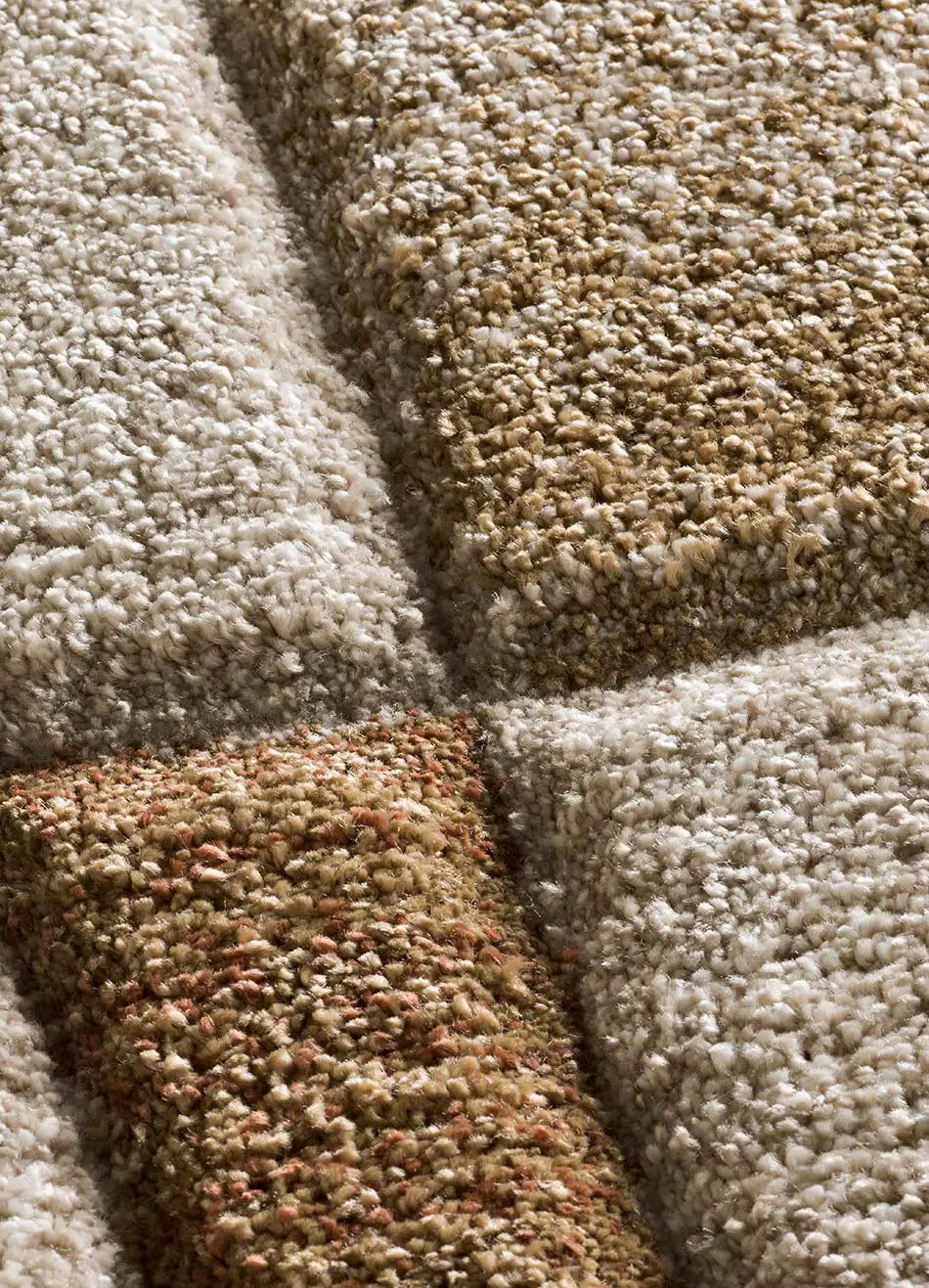 Alfombra geométrica beige y marrón detalle Teva 44009 Atticgo