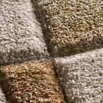 Alfombra geométrica beige y marrón detalle Teva 44009 Atticgo