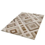 Alfombra geométrica beige alfombra Teva 54027 Atticgo