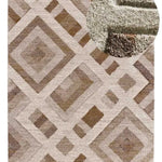 Alfombra geométrica beige Teva 54027 Atticgo