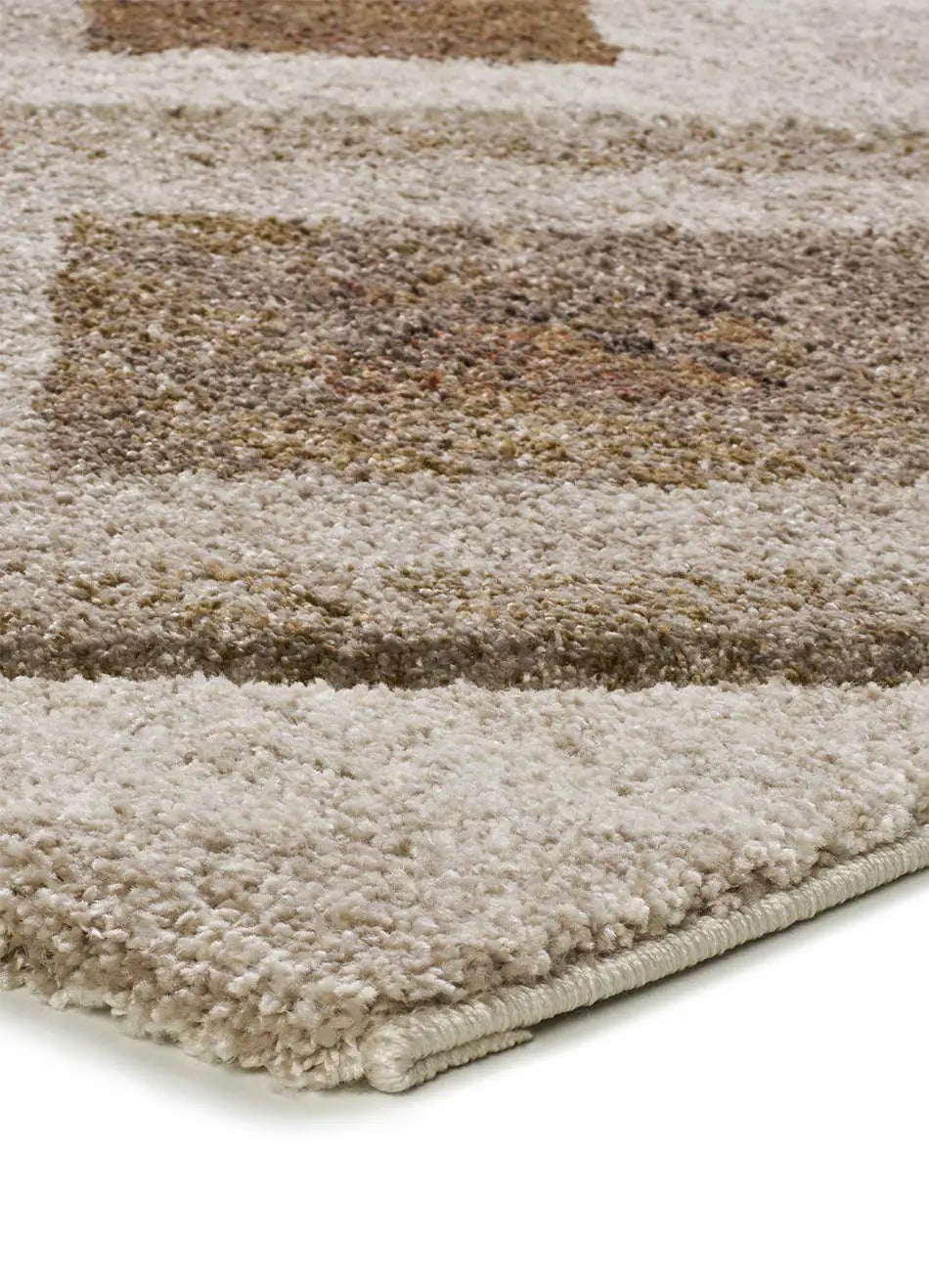 Alfombra geométrica beige esquina Teva 54027 Atticgo
