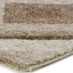 Alfombra geométrica beige esquina Teva 54027 Atticgo