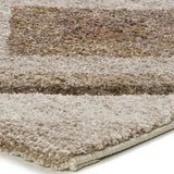 Alfombra geométrica beige esquina Teva 54027 Atticgo