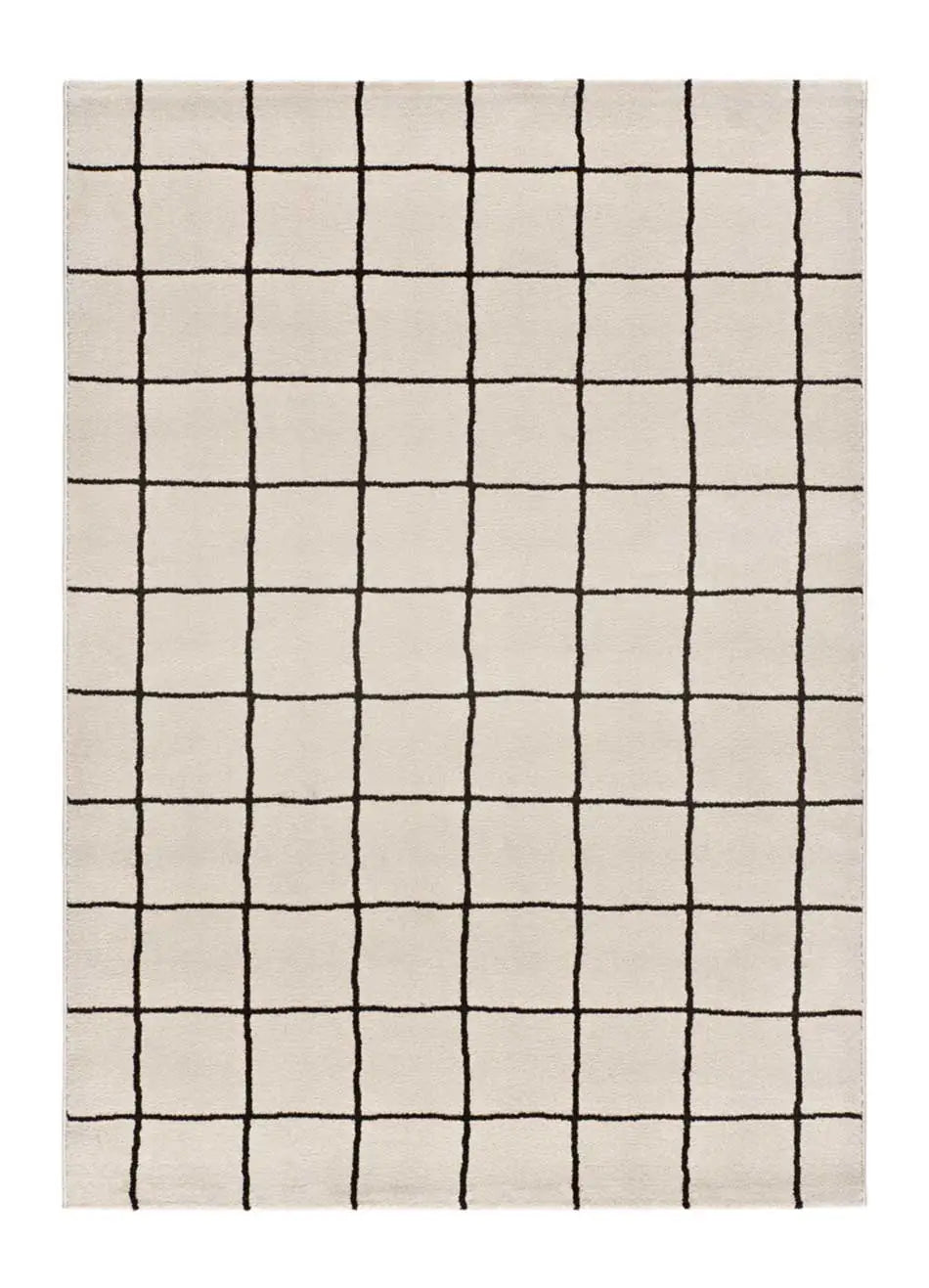 Alfombra geométrica blanco y negro Touza 12880 Atticgo