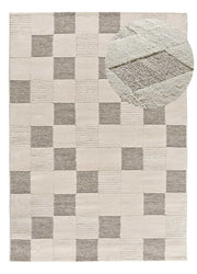 Alfombra con relieve y diseño geométrico Verona 2259 Crema lupa