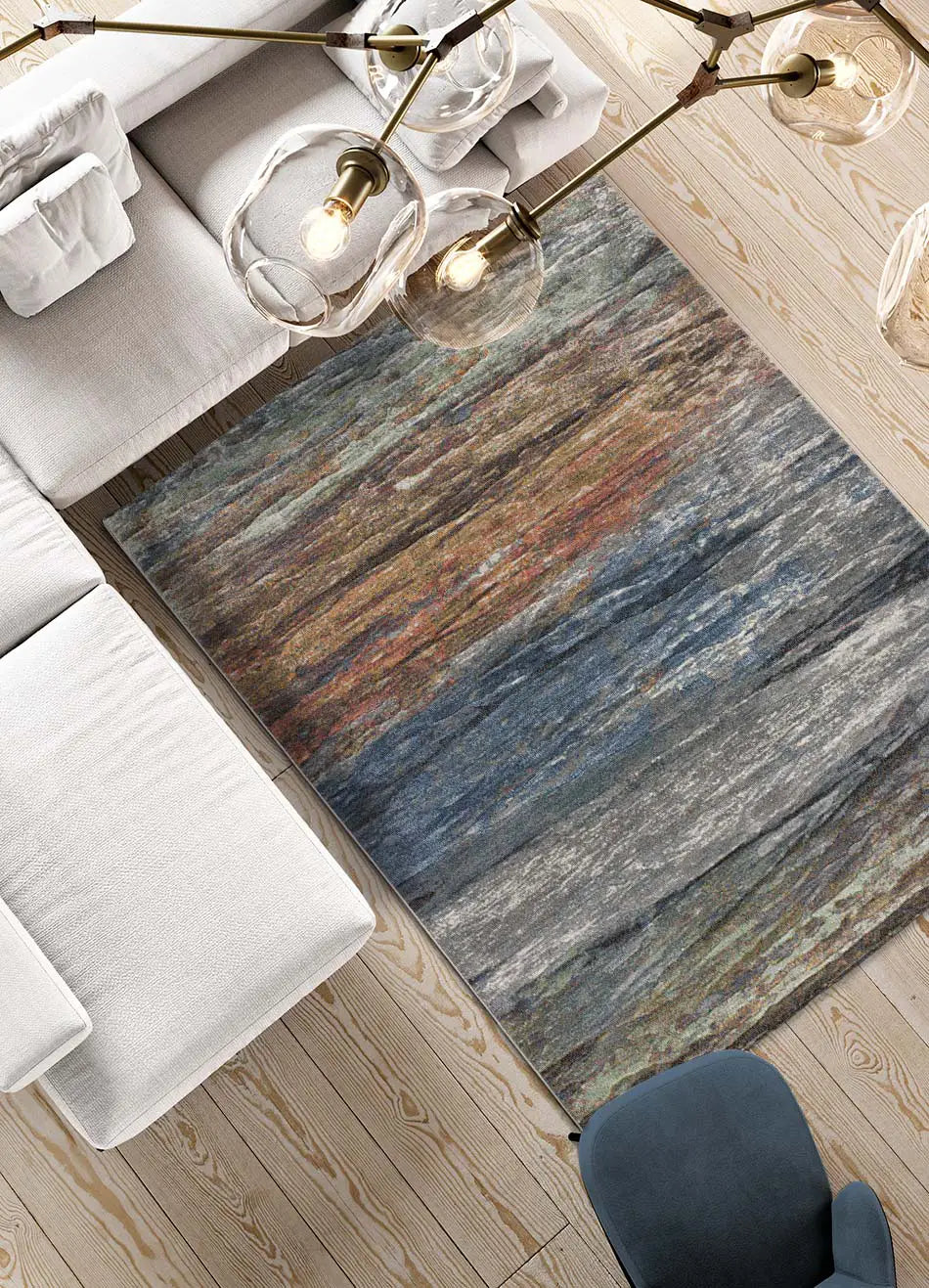 Atticgo Alfombra abstracta Victoria 814 Multicolor ambiente