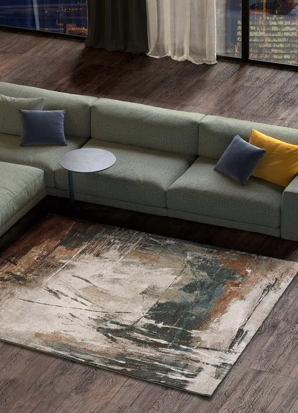 Atticgo Alfombra abstracta Victoria 843 Multicolor ambiente