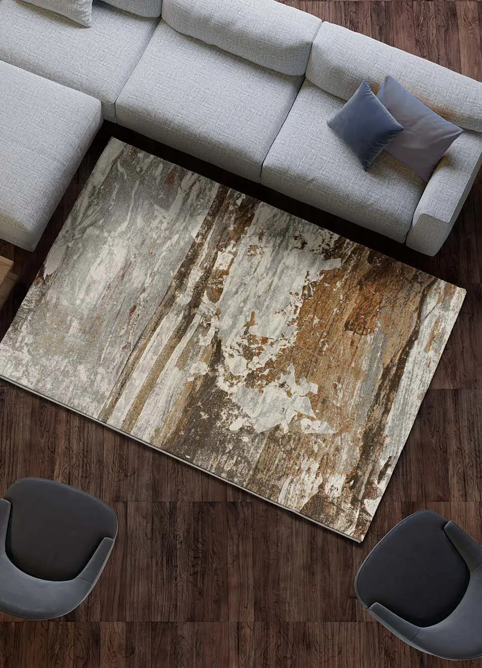 Atticgo Alfombra abstracta Victoria 847 Multicolor ambiente