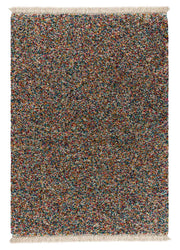 Atticgo Alfombra de pelo largo con flecos Yebel 003 Multicolor