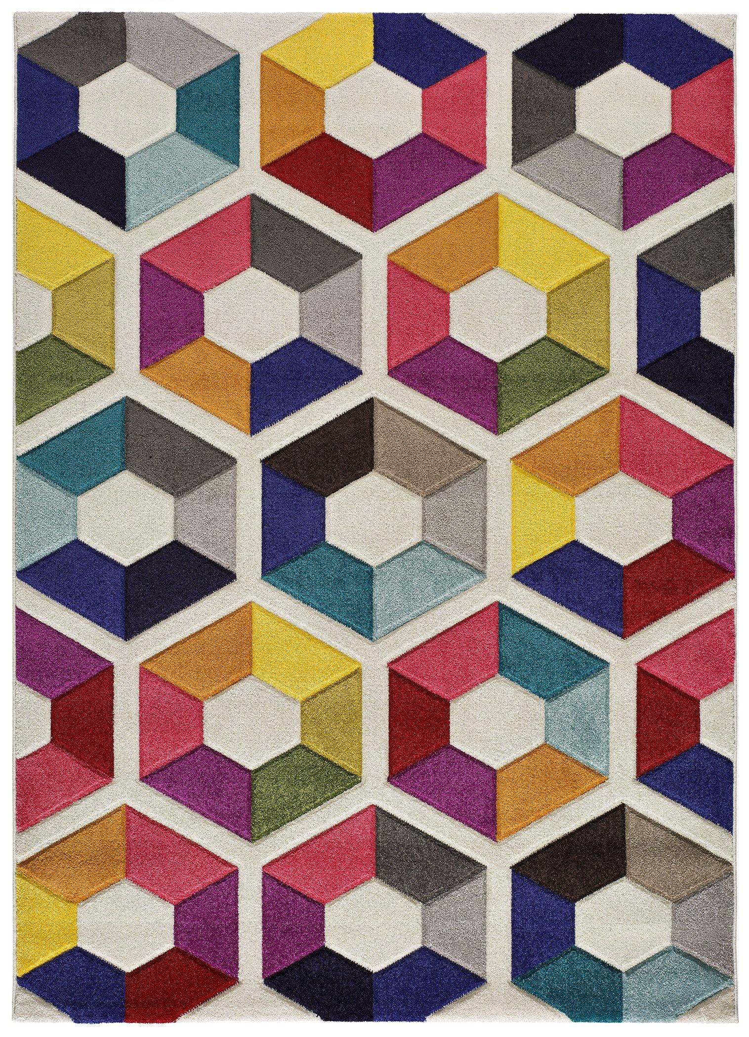 Atticgo Alfombra geométrica Boutique 3948 Multicolor